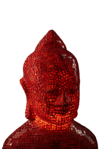 Red Buddha Glass Sculpture