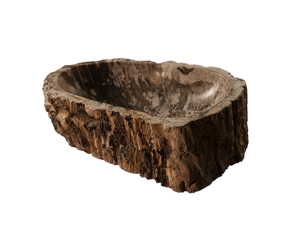 Petrified wood sink