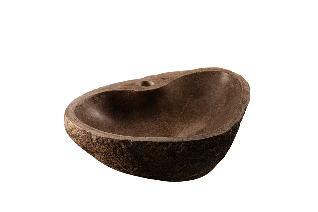 Natural Riverstone Sink - Maroon