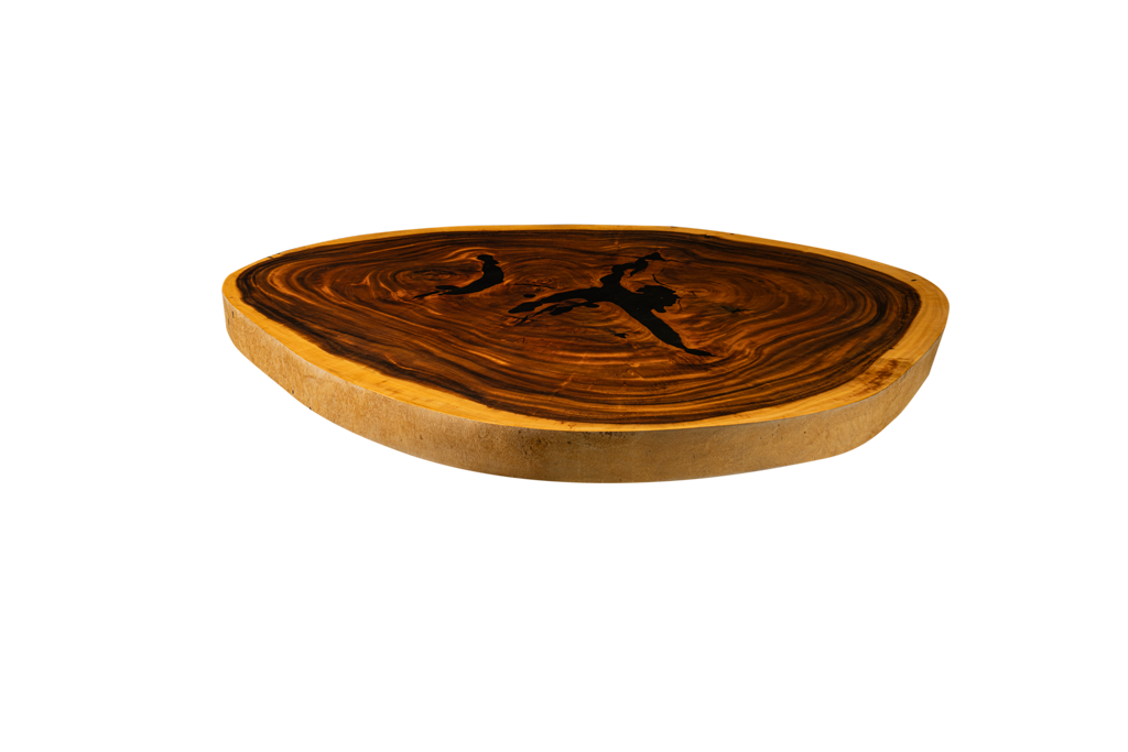 Acacia Wood Coffee Table with Black Epoxy