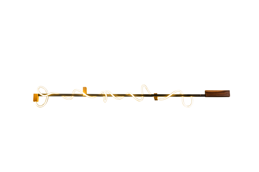 Spiral on Acacia Wood Light Fixture