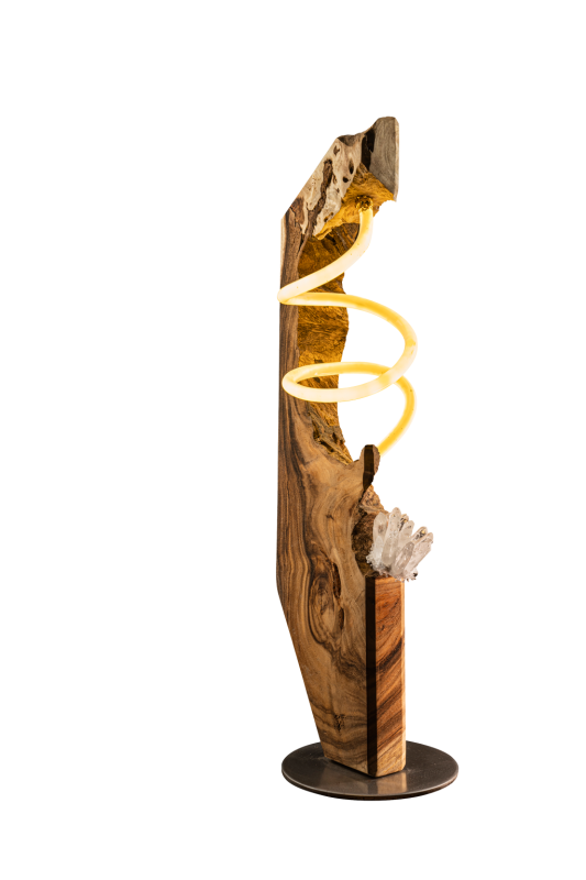 Spiral Wooden Lamp