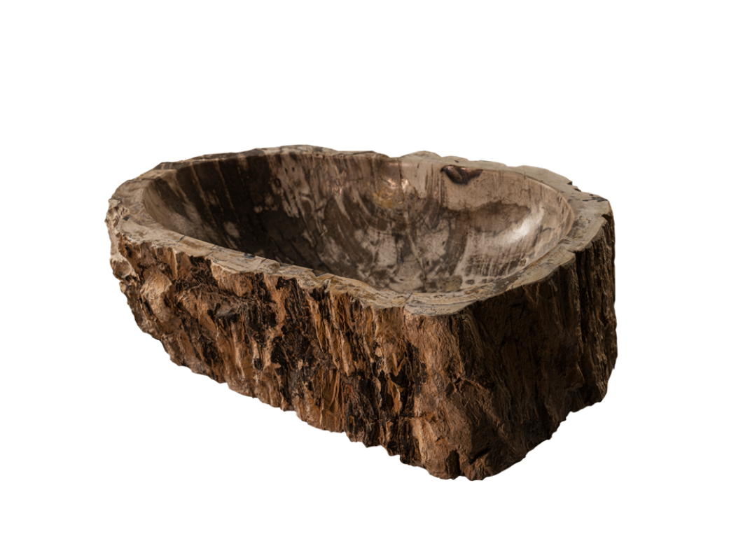 Petrified wood sink