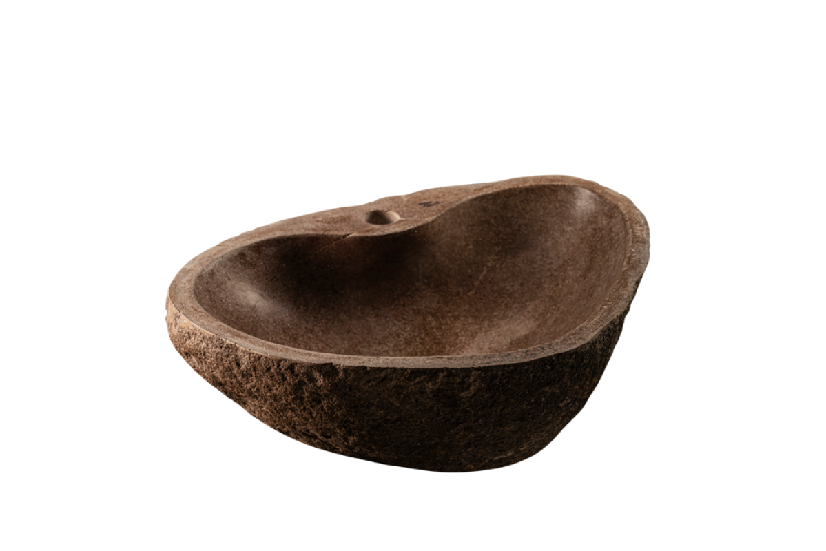 Natural Riverstone Sink - Maroon
