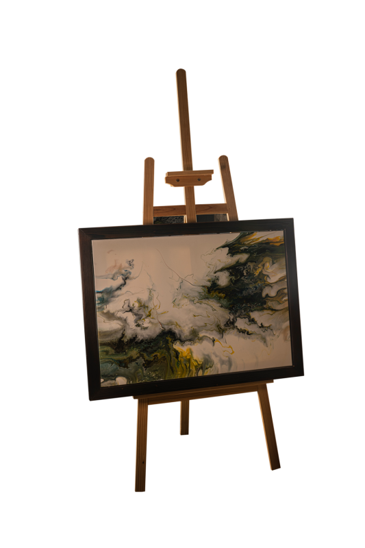 Storm is Coming - Acrylic in Burned Wooden Frame
