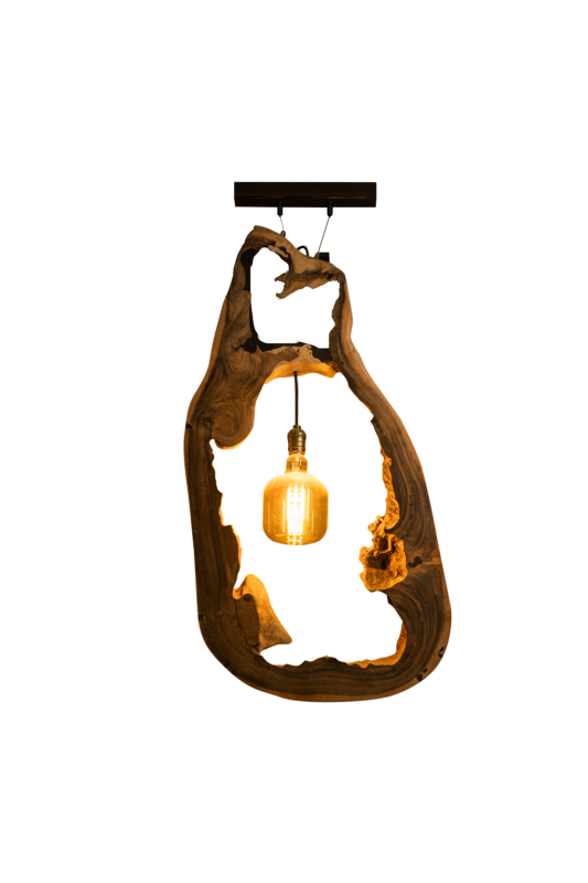 Black and White Acacia Wood Droplight
